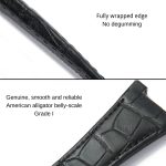 IWC Schaffhause-Ingenieur-3227-3239-IW378401-IW378404-29mm-IW323601-Mission-Earth-Replacement-Black-alligator Leather-band-strap