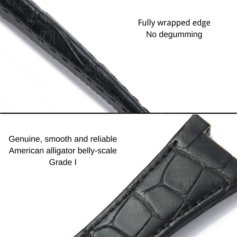 IWC Schaffhause-Ingenieur-3227-3239-IW378401-IW378404-29mm-IW323601-Mission-Earth-Replacement-Black-alligator Leather-band-strap