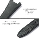 IWC-Schaffhausen Ingenieur-3227-3239-IW378401-IW378404-29mm-IW323601-Mission-Earth-Replacement-Black-alligator Leather-band-strap