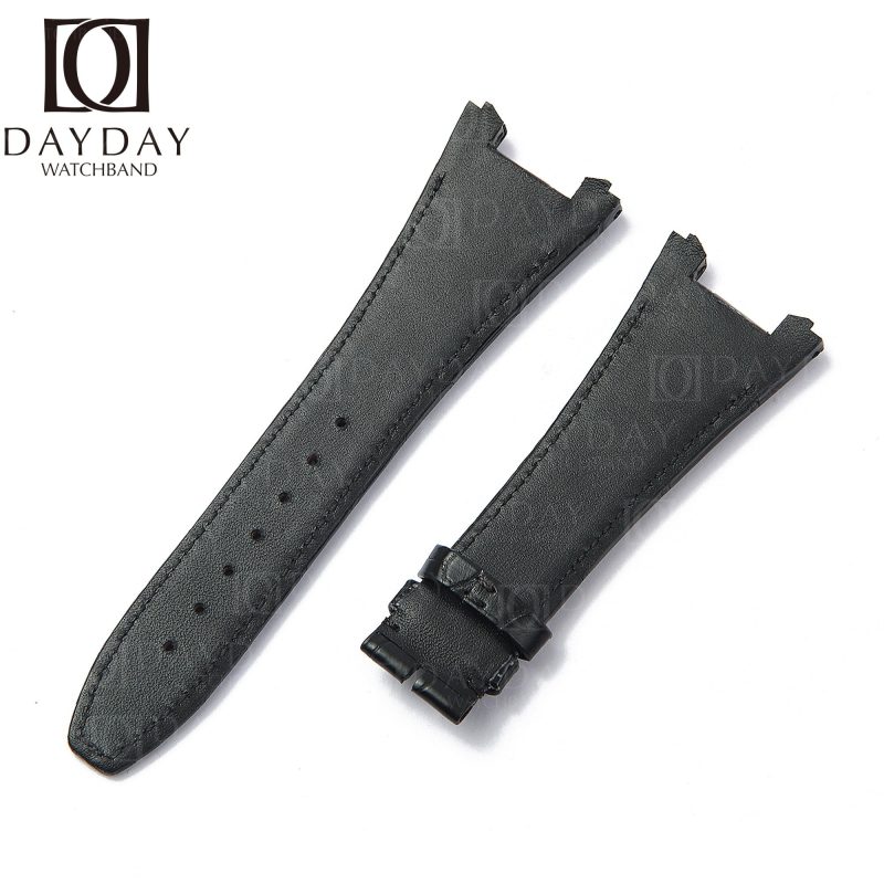 IWC-Schaffhausen Ingenieur-3227-3239-IW378401-IW378404-29mm-IW323601-Mission-Earth-Replacement-Black alligator-Leather-band-strap