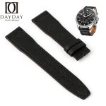 Personalized bespoke IWC Schaffhause Top Gun Pilot LE PETIT PRINCE Mark XVIII XVII 20mm 21mm Black calfskin leather watch band straps replacement for sale