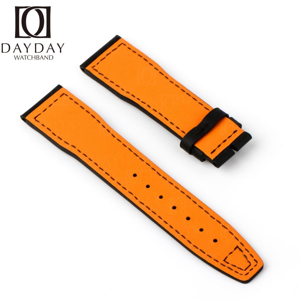 Personalized bespoke IWC Pilot LE PETIT PRINCE Mark XVIII XVII 20mm 21mm Black calfskin leather watch band straps replacement for sale