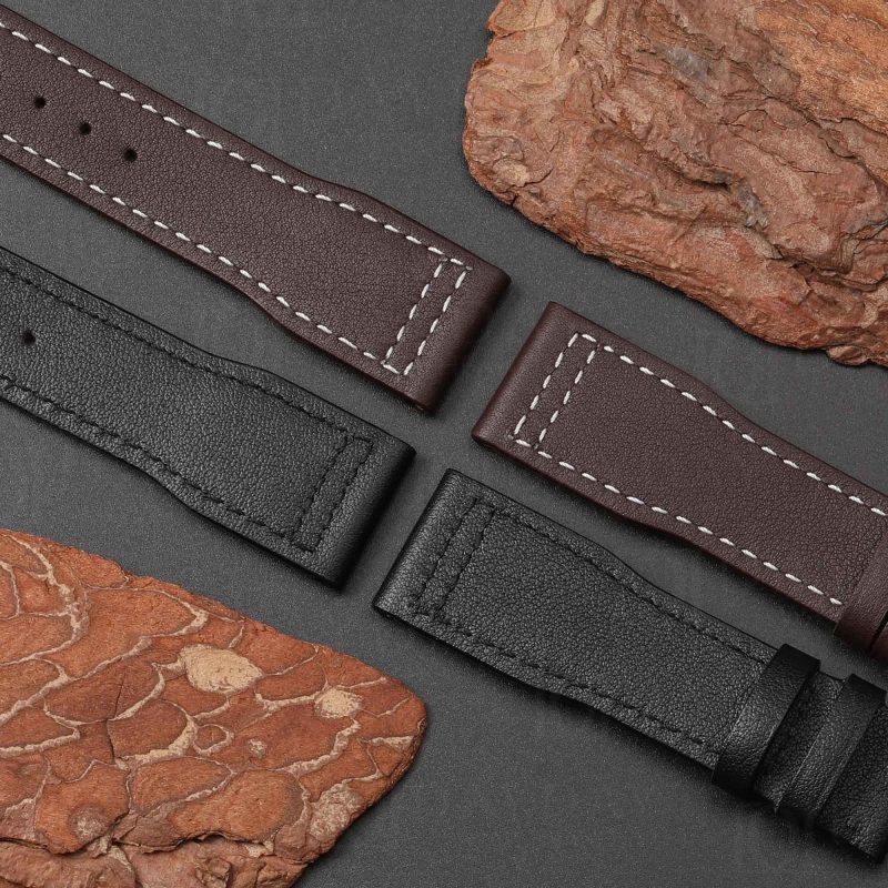 IWC Schaffhause Pilot LE PETIT PRINCE Mark XVIII Top Gun 20mm 21mm Black calfskin leather watch band strap for sale (1)