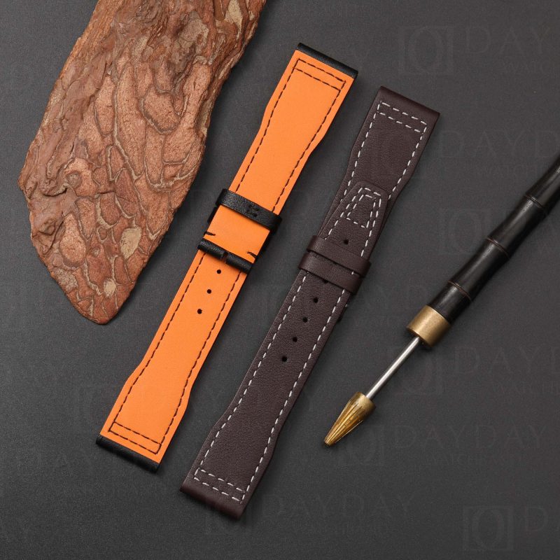 IWC Schaffhause Pilot LE PETIT PRINCE Mark XVIII Top Gun 20mm 21mm Black calfskin leather watch band strap for sale (3)