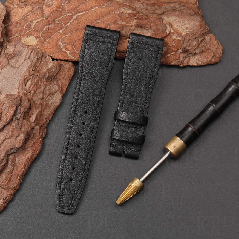 IWC Schaffhause Pilot LE PETIT PRINCE Mark XVIII Top Gun 20mm 21mm Black calfskin leather watch band strap for sale (4)