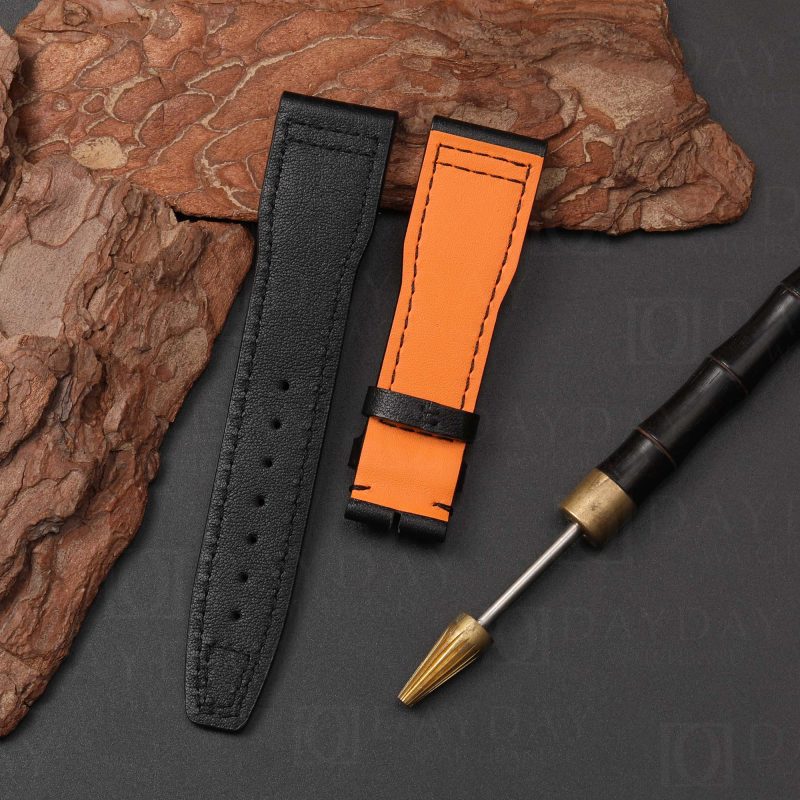 IWC Schaffhause Pilot LE PETIT PRINCE Mark XVIII Top Gun 20mm 21mm Black calfskin leather watch band strap for sale (5)