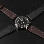 IWC Schaffhause Pilot LE PETIT PRINCE Mark XVIII Top Gun 20mm 21mm Black calfskin leather watch band strap for sale (6)