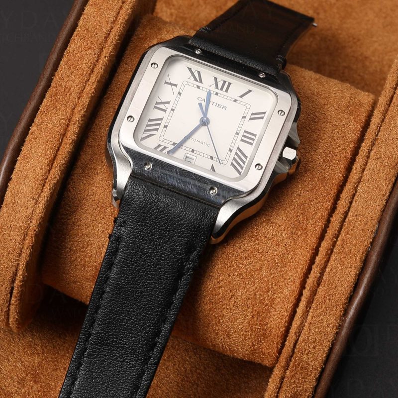 NEW Cartier Santos quickswitch Black brown replacement watch band for sale custom handmade (6)