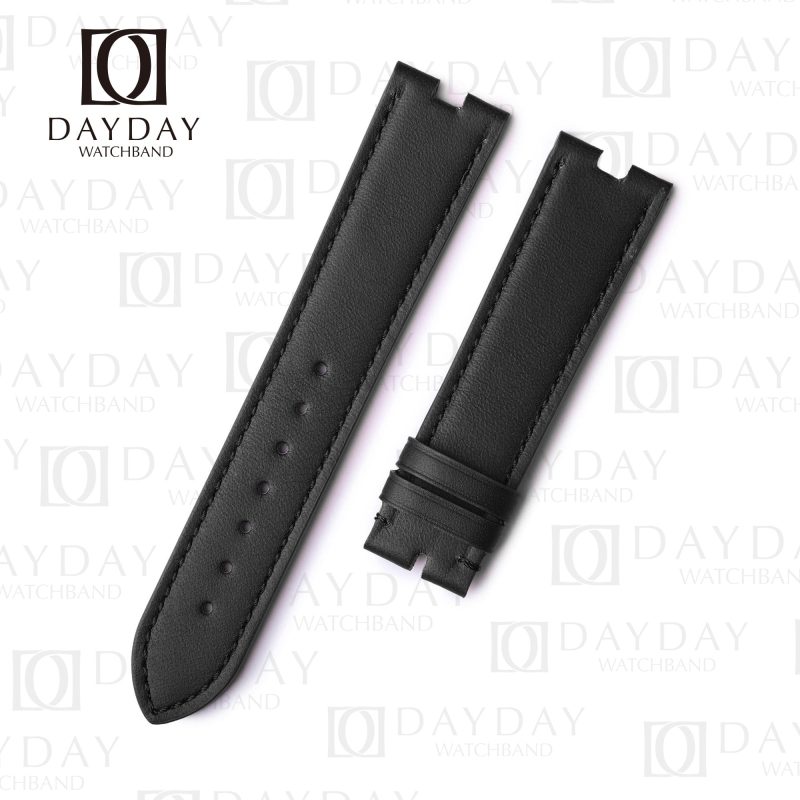 Patek Philippe PP Golden Ellipse Vintage 5738 3548 Black calfskin leather watchband replacement watch strap