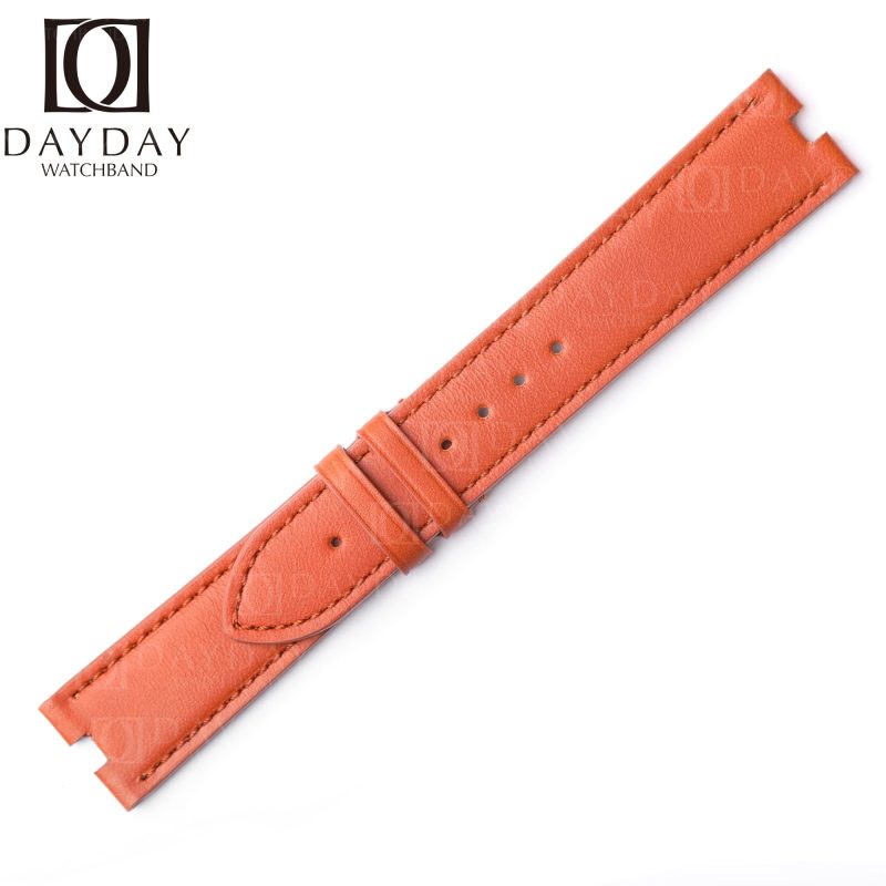Patek Philippe Ellipse orange calfskin leather watchband replacement watch strap wrist band