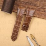 Patek Philippe Nautilus 5712 5711 High gloss Brown alligator leather strap replacement watch band