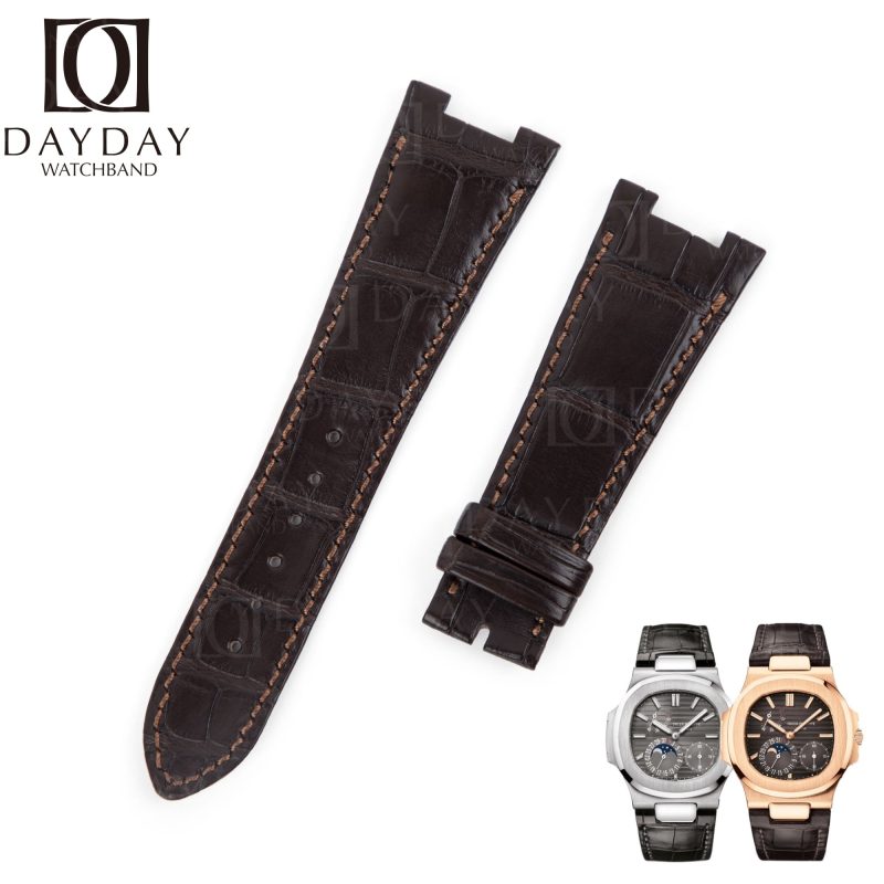 Patek-Philippe-Nautilus-5712-5711-brown-alligator-leather-strap-replacement-watch-band