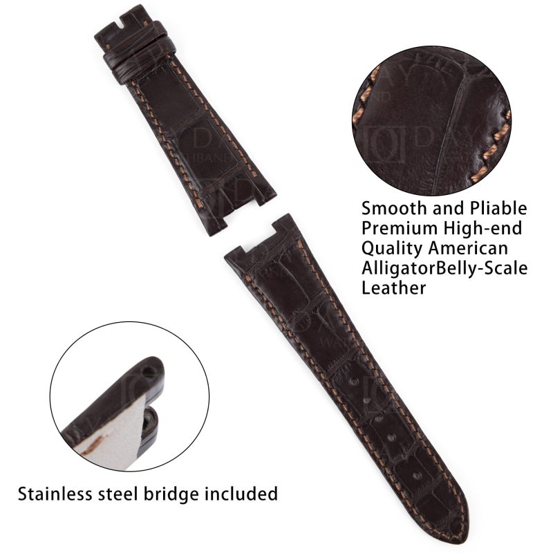 Patek-Philippe-Nautilus-5712-5711-brown-alligator-leather-strap-replacement-watch-band