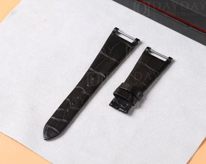 custom handmade Patek Philippe Twenty-4 24 Four black watch band-alligator leather watch strap replacement