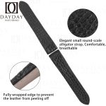 Shop bespoke black Replacement crocodile leather watch strap band fit for Cartier Santos 100 Midsize, Large, XL Round Scale for sale