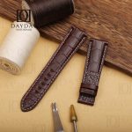 custom handmade Patek Philippe Calatrava Complications 5524R Brown watch band alligator leather watch strap (3)