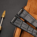 custom handmade Patek Philippe Twenty-4 Black watch band-alligator leather watch strap (1)