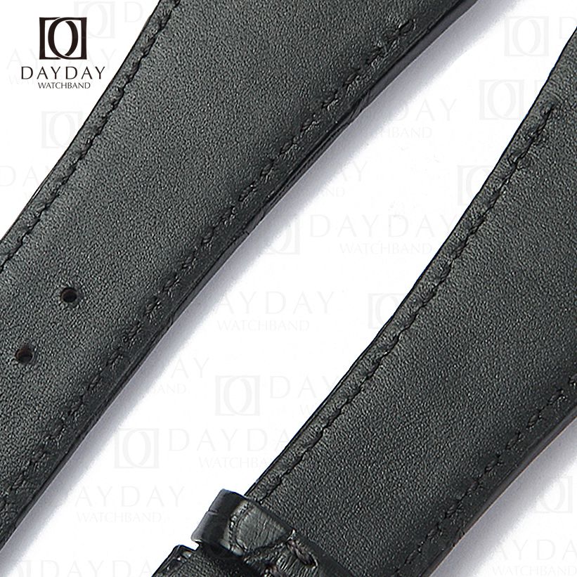 daydaywatchband custom black IWC Ingenieur Chronograph Silberpfeil crocodile leather band replacement