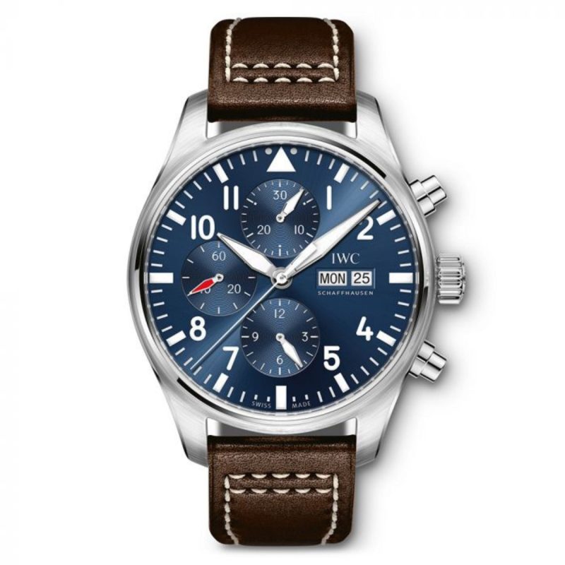 IWC-Schaffhause Top Gun Pilot-LE-PETIT-PRINCE-21mm brown-calfskin-leather-watch-band-strap