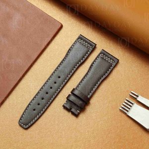 Custom handmade IWC Schaffhause Top Gun Pilot LE PETIT PRINCE Mark XVIII 20mm 21mm brown calfskin leather watch band strap replacement aftermarket