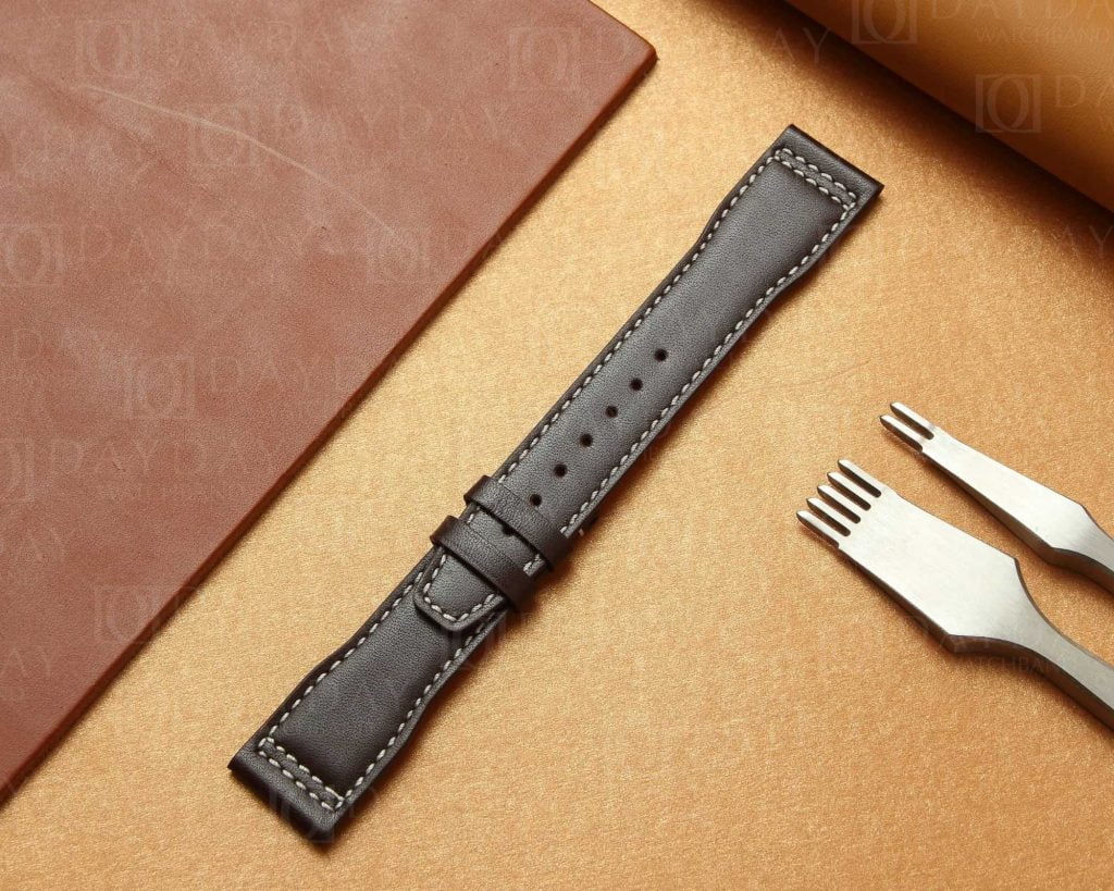 Custom handmade IWC Pilot LE PETIT PRINCE Mark XVIII 20mm 21mm brown calfskin leather watch band strap replacement aftermarket