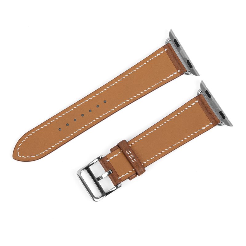 Handmade-custom-brown-leather-strap-for-Hermes-Apple-watch-strap-small