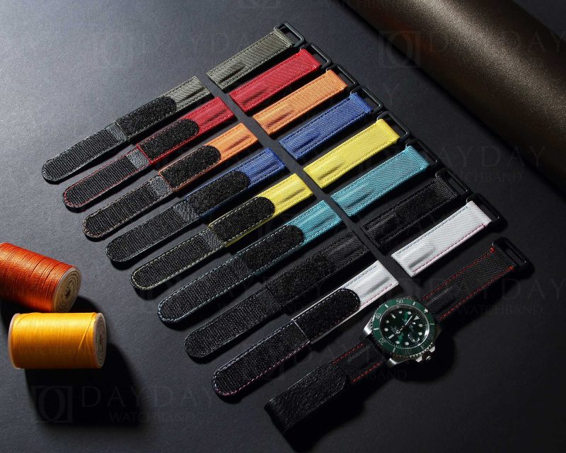 20mm-Velcro-watch-band-for-Rolex-Omega-Patek-Philippe-Blancpain-sailcloth-Canvas-nylon-strap