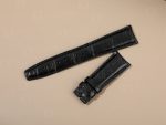Custom handmade replacement black alligator leather watch band strap 20mm 22mm for IWC Portuguese Portofino watch aftermarket for sale
