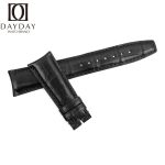 Personalized Handmade 20mm 22mm replacement black alligator leather watch band strap curved end fit for IWC Schaffhausen Portofino Portuguese Portugieser strap