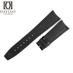 Personalized Handmade 20mm 22mm replacement black alligator leather watch band curved end fit for IWC Schaffhausen Portofino Portuguese Portugieser strap