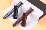 Personalized Handmade 20mm 22mm replacement brown black alligator leather watch band curved end fit for IWC Schaffhausen Portofino Portuguese Portugieser strap