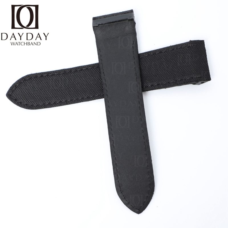 Buy bespoke watch strap for Cartier-santos 100 Midsize, Large, XL-quickswitch-nylon canvas-strap-black-watch-band-replacement-for-sale