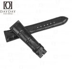 Black Alligator leather watch band Patek Philippe Calatrava Complications strap replacement for sale