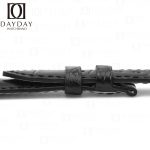 Black Alligator leather watch band Patek Philippe Calatrava Complications strap replacement for sale