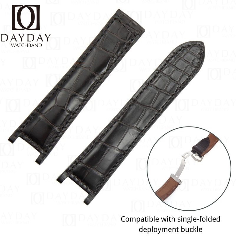 Handmade Leather Watch Band Single Folded fit for Pasha de Cartier strap