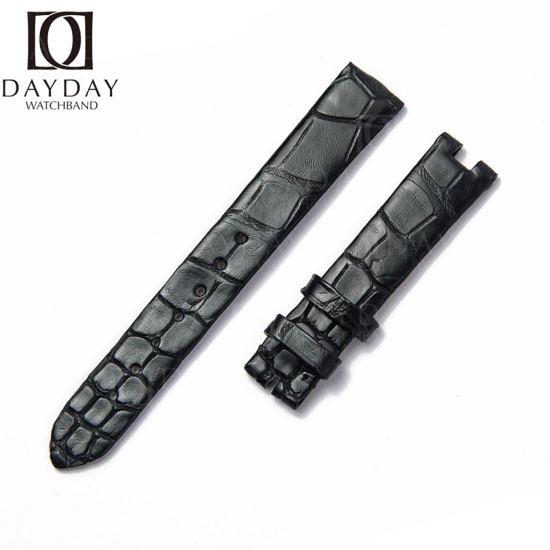 Black-alligator-leather-watchband-for-Breguet-Reine-strap