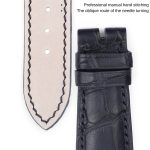 Blue Alligator leather watch band Patek Philippe Calatrava Complications strap replacement for sale (2)