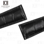 Buy Custom 21mm 22mm Black alligator leather watch band Rolex Sky Dweller (3)