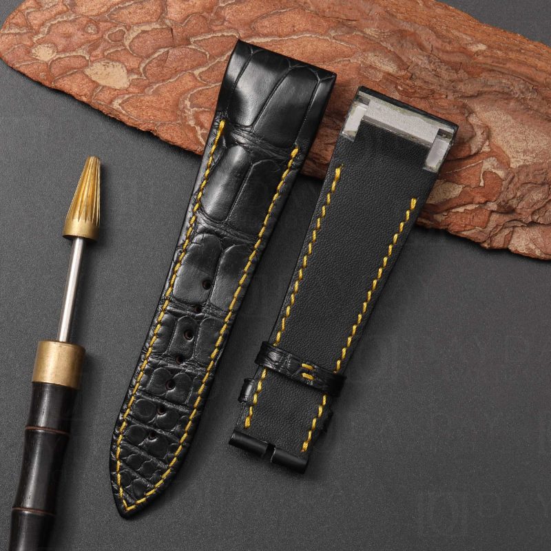 Buy Custom Alligator leather watch band Replacement Franck Muller Conquistador 8900 9900 SC DT GPG strap 22mm 24mm (4)