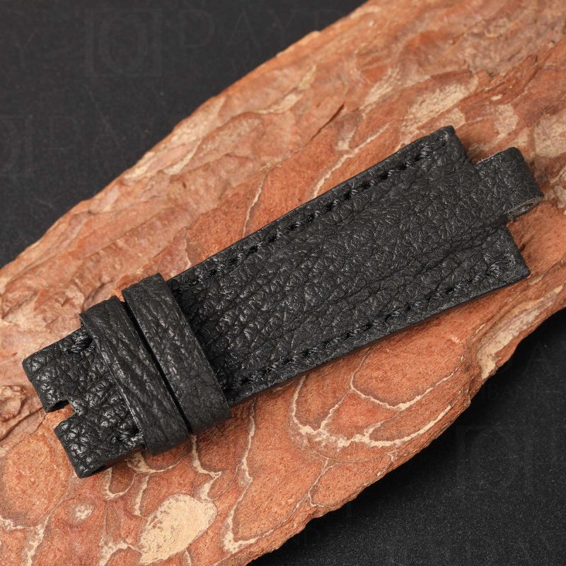 Buy Custom Black Sharkskin leather watch band for Bvlgari Diagono (2)