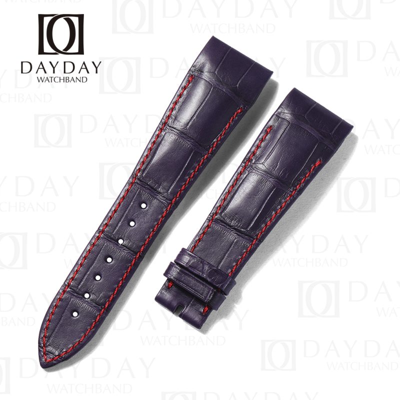 Buy Custom Purple Alligator leather watch band Replacement Franck Muller Conquistador 8900 9900 SC DT GPG strap 22mm 24mm