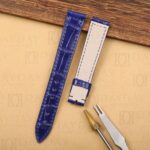 Buy Custom handmade Blue alligator leather watch straps replacement for Franck Muller Casablanca 8880 Conquistador, Long Island for sale aftermarket (2)