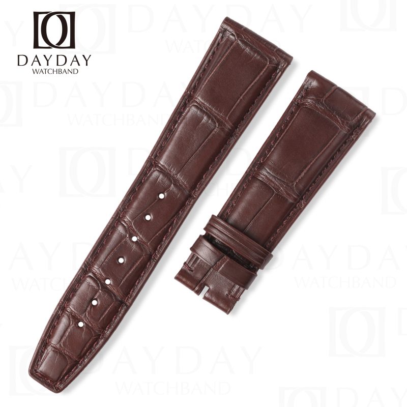 Buy Custom handmade replacement brown alligator leather watch band strap 20mm 22mm for IWC Portuguese Portofino watch