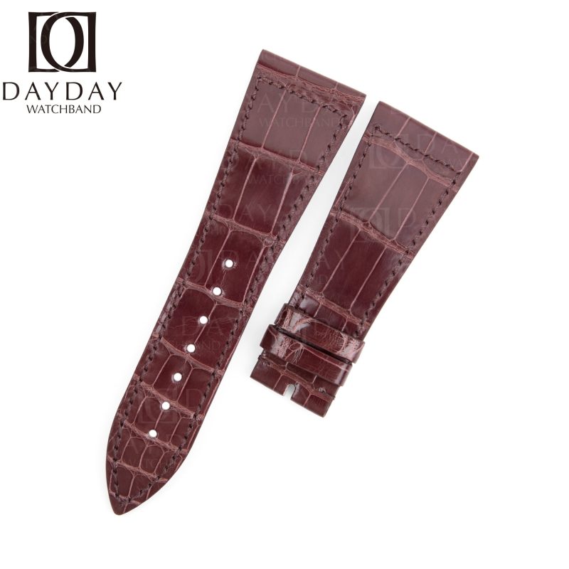Buy-custom Replacement-brown-alligator leather-watch-strap replacement-for-Franck-Muller-Master-Square-6000 6002 watchband-for-sale