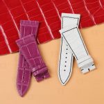 Buy-handmade Replacement-purple-white-alligator leather-watch-strap-for-Franck-Muller-Master-Square-6000 6002 watchband-for-sale