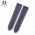 Buy bespoke watch strap for Cartier santos 100 Midsize Large XL quickswitch nylon canvas strap Blue watch band replacement for sale