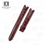 Buy custom Vintage Cartier Vendome Must De Burgundy High gloss Burgundy red leather watch band 14mm 16mm replacement strap for sale