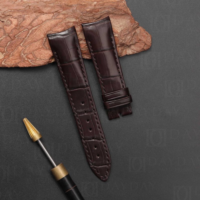 Buy custom replacement Brown alligator leather watch band for Breguet Type XXI 3810 straps (1)