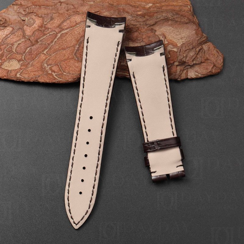 Buy custom replacement Brown alligator leather watch band for Breguet Type XXI 3810 straps (6)