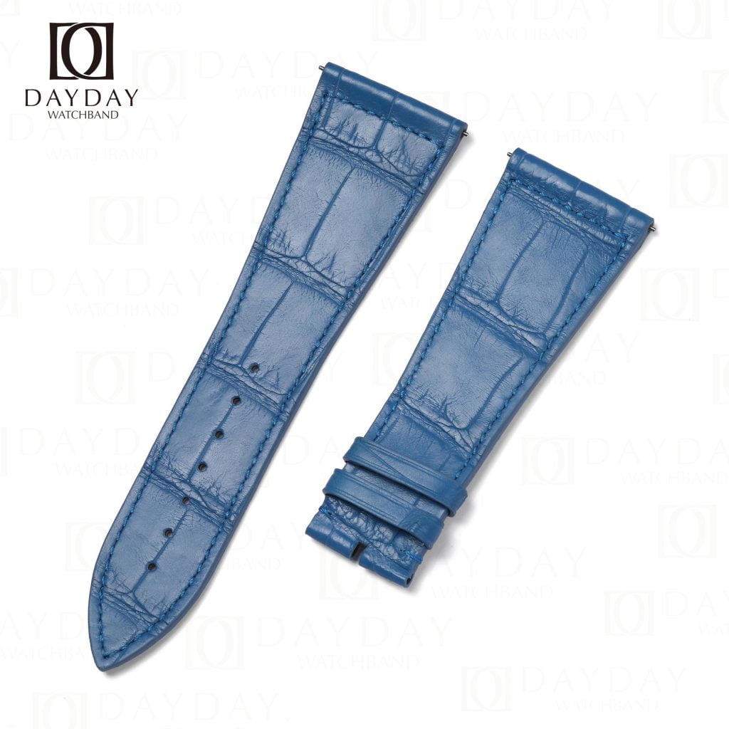 Buy handmade custom Light blue alligator leather watch band replacement for Franck Muller Master Square 6002 6000